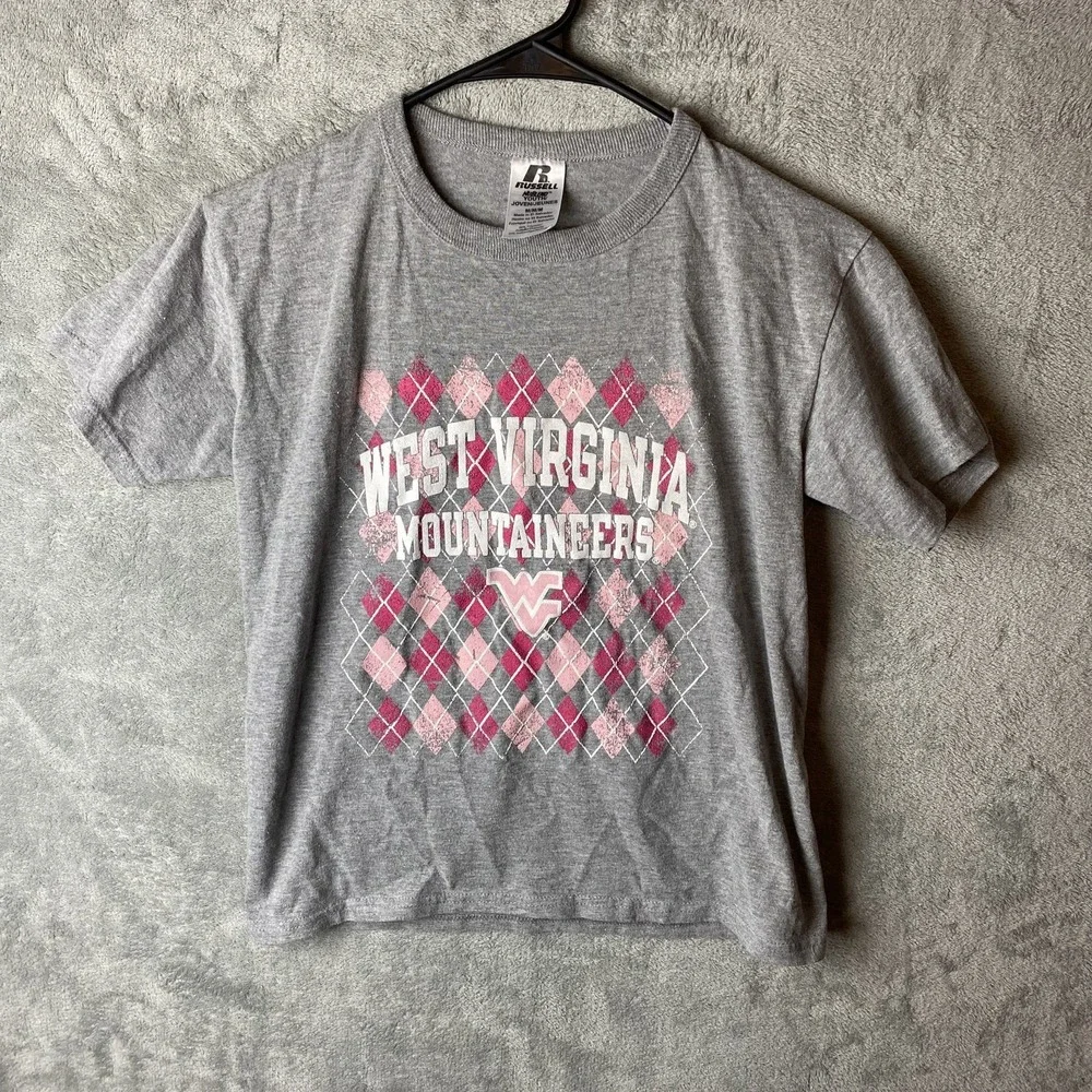 Russell Youth M West Virginia Mountaineers Grey T-Shirt